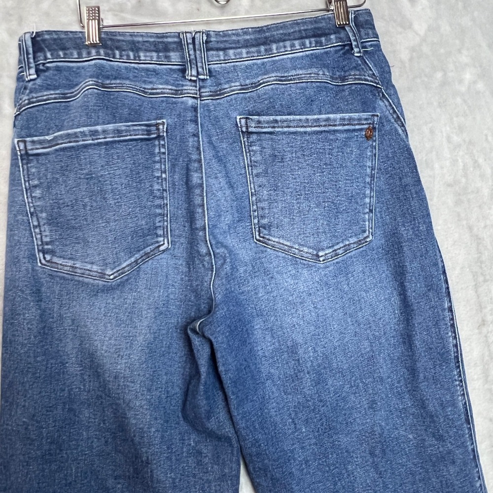 Democracy Ab-solution High Rise Barrel Leg Jeans Medium Wash Blue Size 12 - Picture 12 of 13